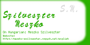 szilveszter meszko business card